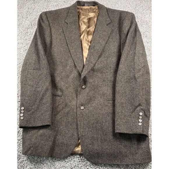 Lands' End Other - Lands End Mens Tweed Wool Lambswool Blazer Jacket Sport‎ Coat 43 Long